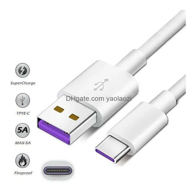 5a supercharg usb-c 1m 3ft 2m 6ft fast charging type c cable  for samsung galaxy s20 s10 note 20 universal data adapter