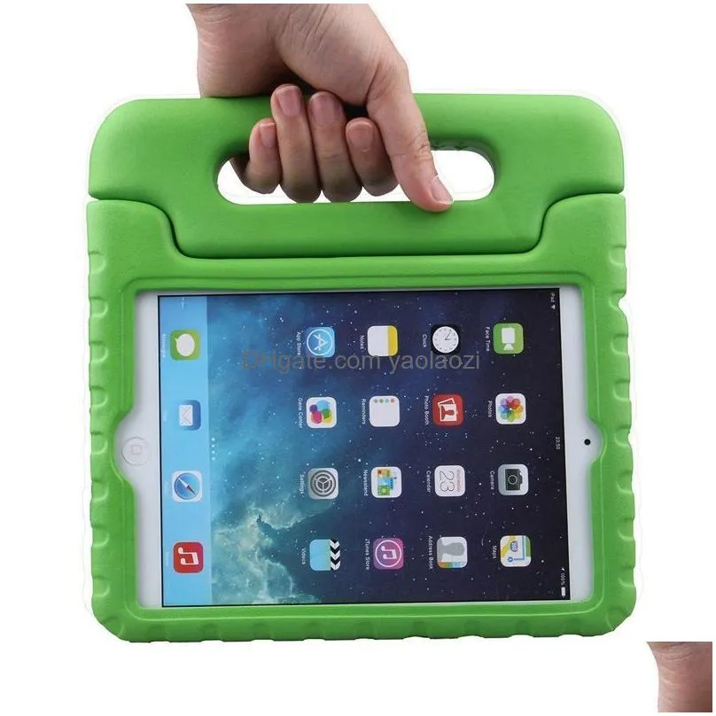 kids handle stand eva soft shockproof tablet pc cases silicone case for ipad mini 2 3 4 ipad air pro129 pro11 hd8 s5199391