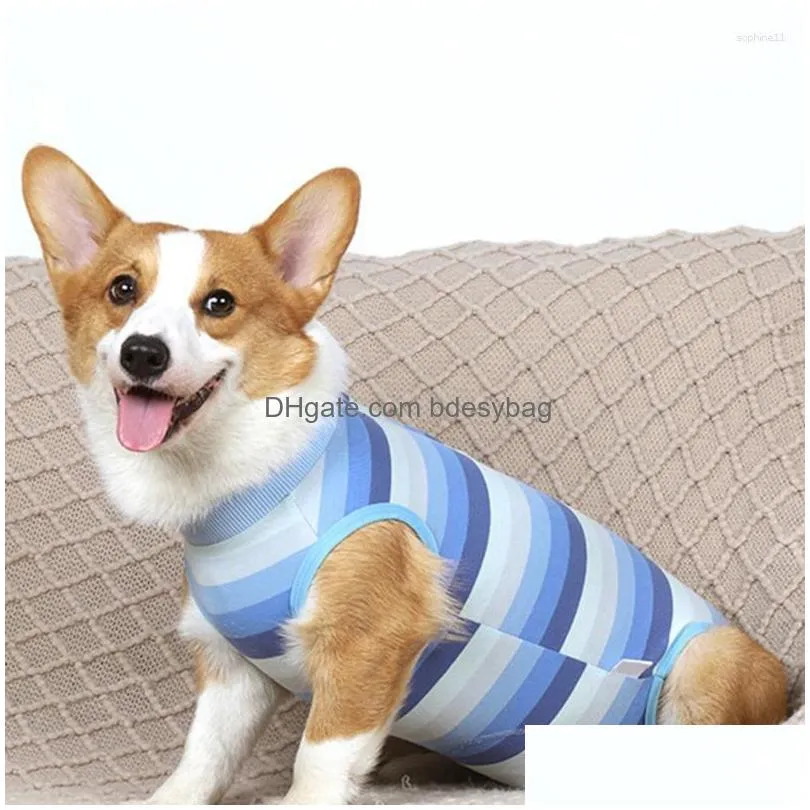 Dog Apparel Dog Apparel Pet Four-Legged Jumpsuit Clothes Dogs Maintain Operation Reery Suit Anti Licking Wounds Drop Delivery Home Gar Dh0Ay