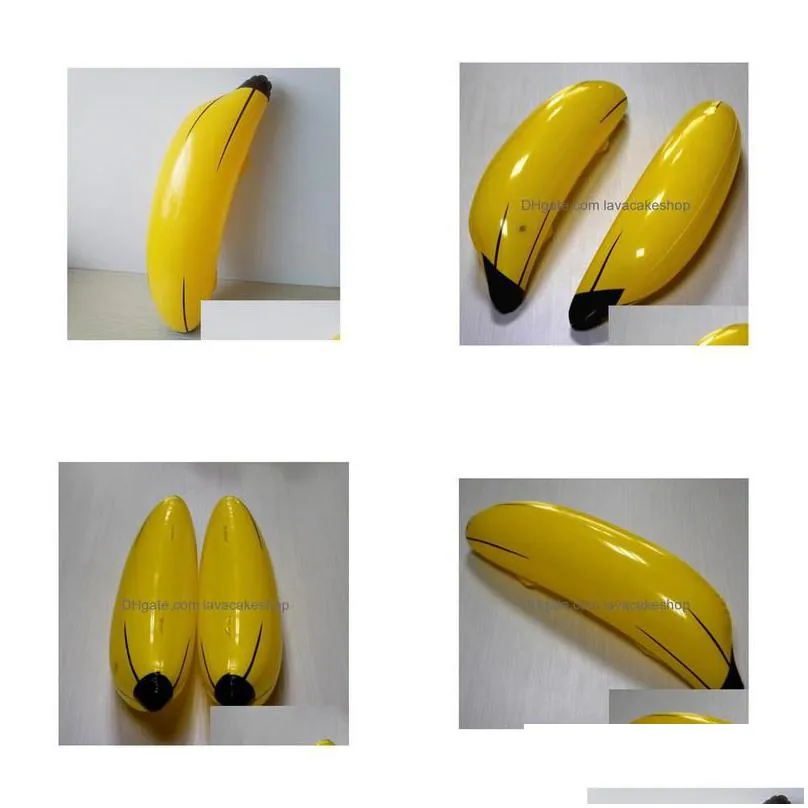 other home garden 100pcs creative inflatable big banana 68cm blow up pool water toy kids children fruit toys party decoration drop