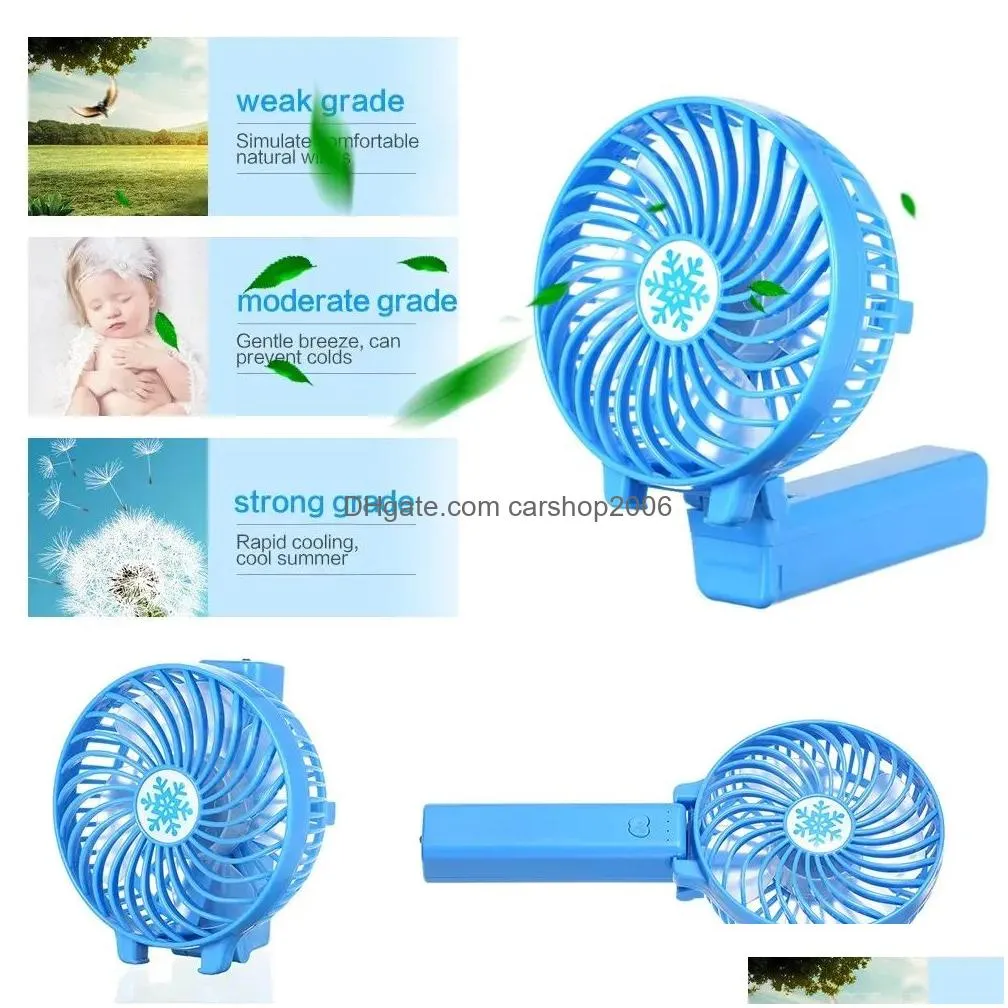 ups portable usb mini fan battery rechargeable foldable handle cooler cooling fans cooler for outdoor sports travel 7.15