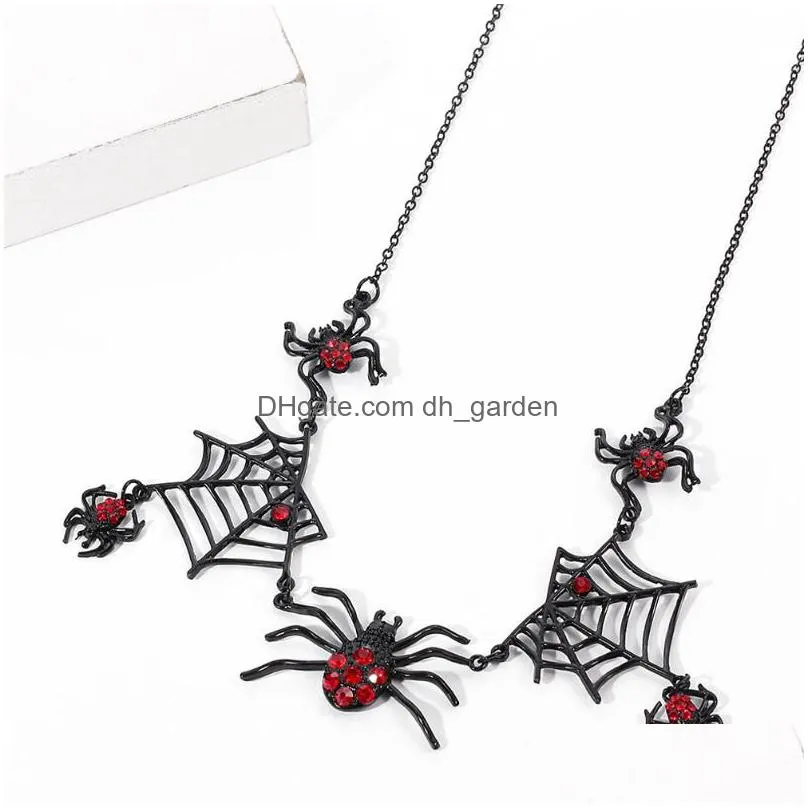 Pendant Necklaces Pendant Necklaces Set Spider Necklace Dangle Earring Party Costumes Jewelry Forpendant Drop Delivery Jewel Dhgarden Dh79R