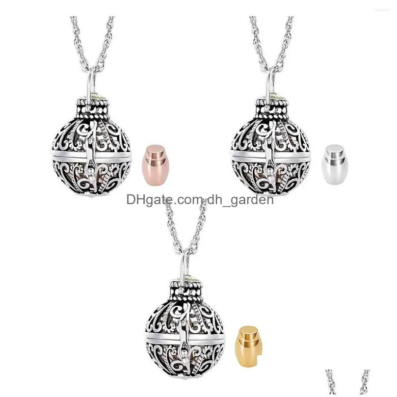 Pendant Necklaces Pendant Necklaces Handmade Hollow Urn Necklace Keepsake Jewelry For Men Drop Delivery Jewelry Necklaces Pen Dhgarden Dhv3N