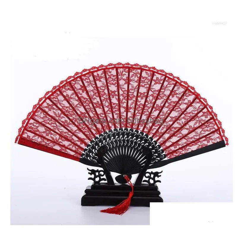 Party Favor Party Favor Bamboo White Black Fashion Vintage Spanish Lace Decoration Wedding Gift Hand Fan Sn3452 Drop Delivery Home Gar Dh9Ry