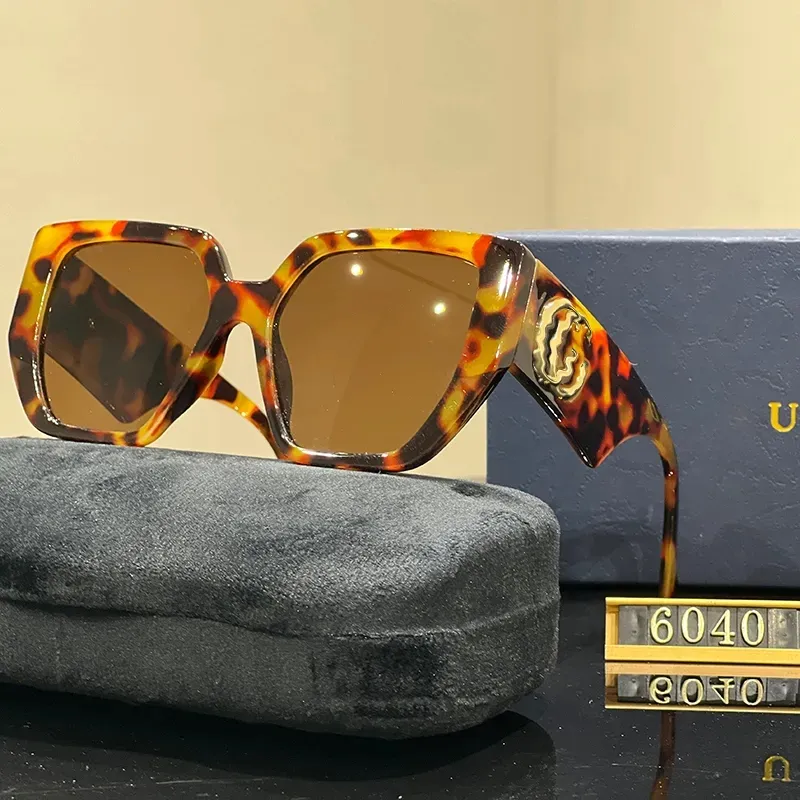 Fashion Classic 6040 Sunglasses For Men Metal Square Gold Frame UV400 Unisex Vintage Style Attitude Sunglasses Protection Eyewear With Box
