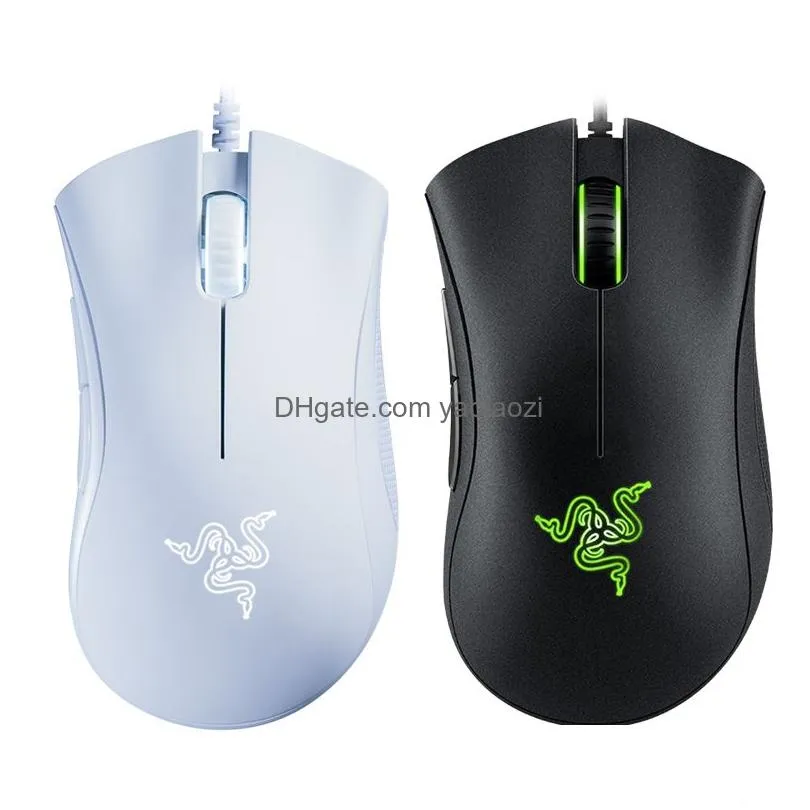 original razer deathadder  wired gaming mouse mice 6400dpi optical sensor 5 independently buttons for laptop pc