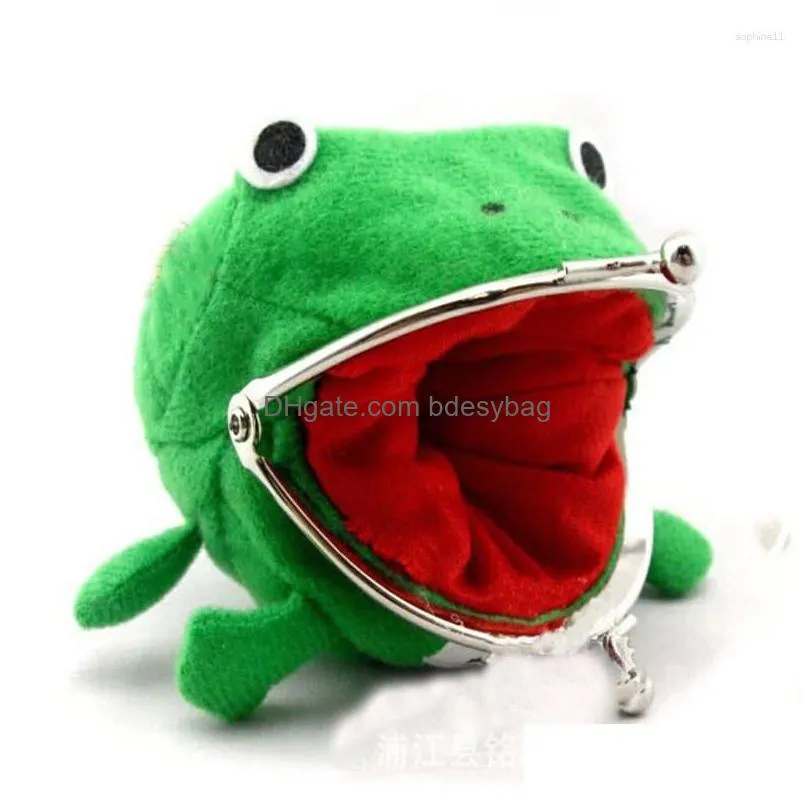 Storage Bags Storage Bags Childrens Mini Wallet Cartoon Animal Frog Style Plus Veet Fashion Cute Coin Purse Party Favors Year Gifts Fo Dhpns