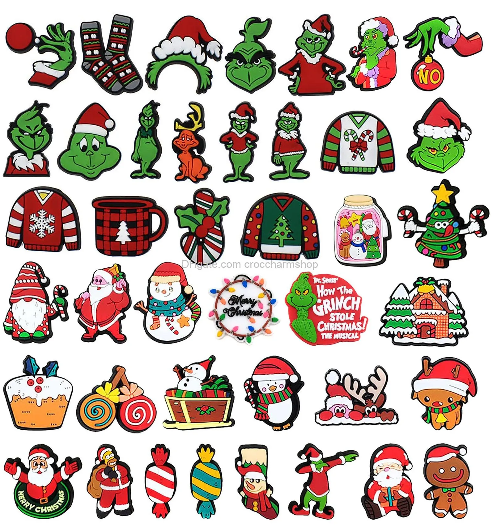 christmas clog charms for clog charms christmas for boys girls kids pvc christmas clog charms fit clog clog sandals wristband bracelets decoration christmas party favors