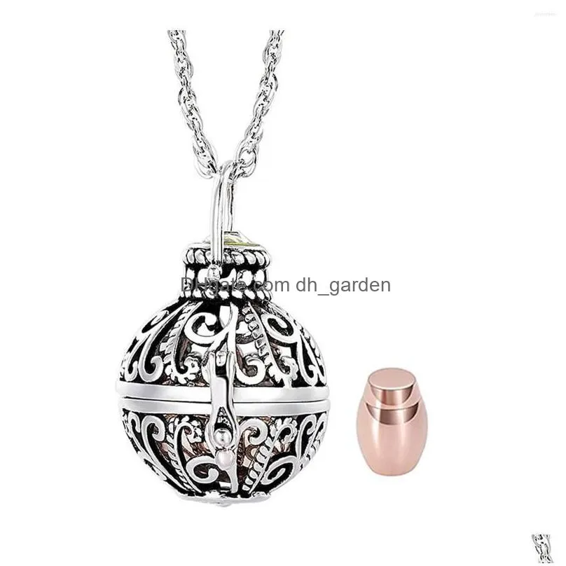 Pendant Necklaces Pendant Necklaces Handmade Hollow Urn Necklace Keepsake Jewelry For Men Drop Delivery Jewelry Necklaces Pen Dhgarden Dhv3N