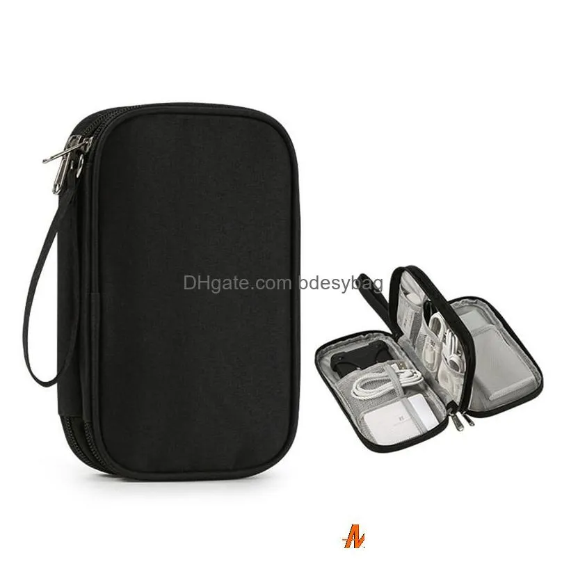 Storage Bags Storage Bags Travel Bag Portable Digital Pouch Waterproof Electronic Accessories Organizer Drop Delivery Home Garden Hous Dhvtg