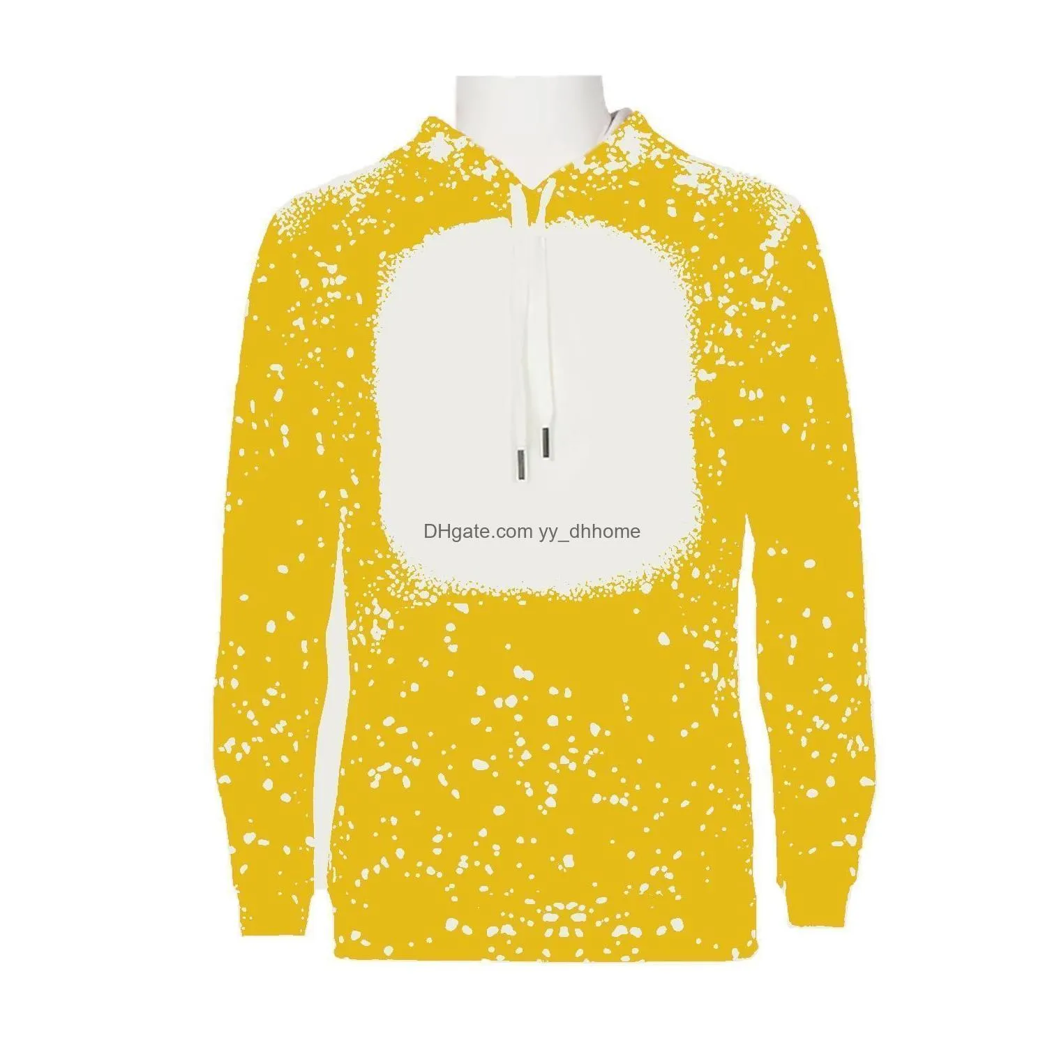 Sublimation Bleached Garden Custom Ugly Sweater Hoodie For Men