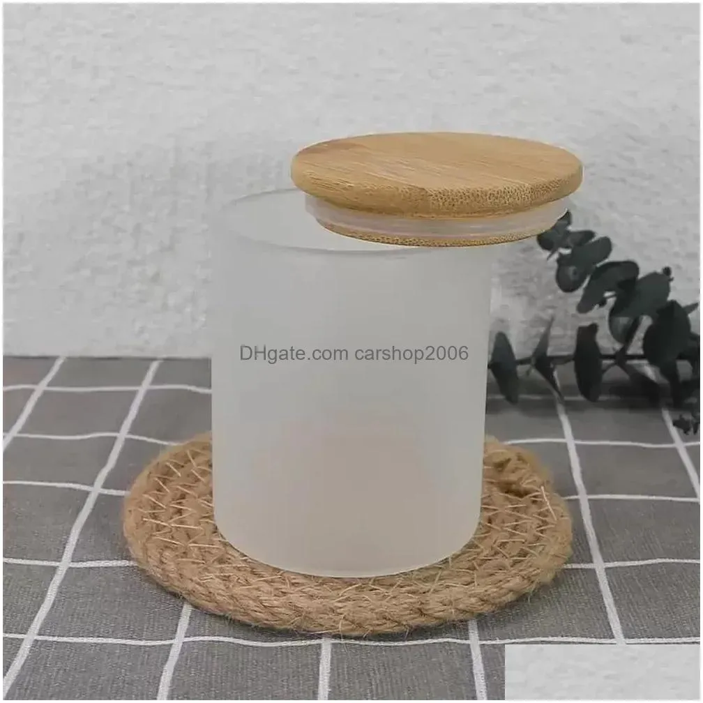 ups fast delivery 6oz sublimation blanks glass candle jar with bamboo lids sublimation glass beer mugs for making candles candle tins candle containers