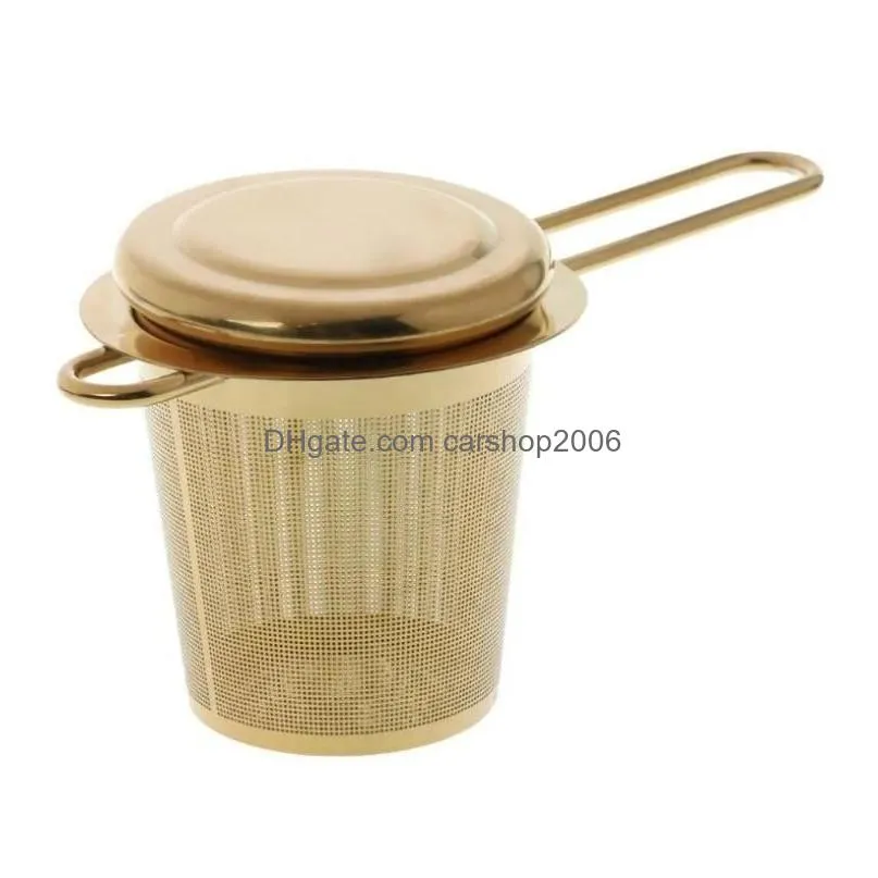 ups reusable mesh tea tool infuser stainless steel strainer loose leaf teapot spice filter with lid cups kitchen accessories