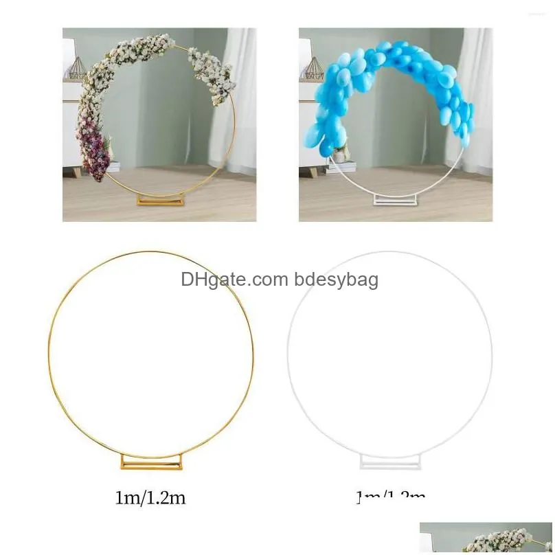 Party Decoration Party Decoration Round Iron Balloon Arch Backdrop Stand Supplies Baby Shower Drop Delivery Home Garden Festive Party Dhric