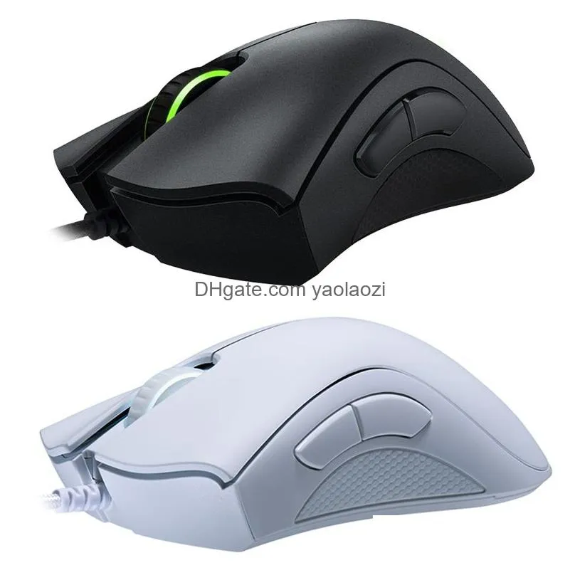 original razer deathadder  wired gaming mouse mice 6400dpi optical sensor 5 independently buttons for laptop pc