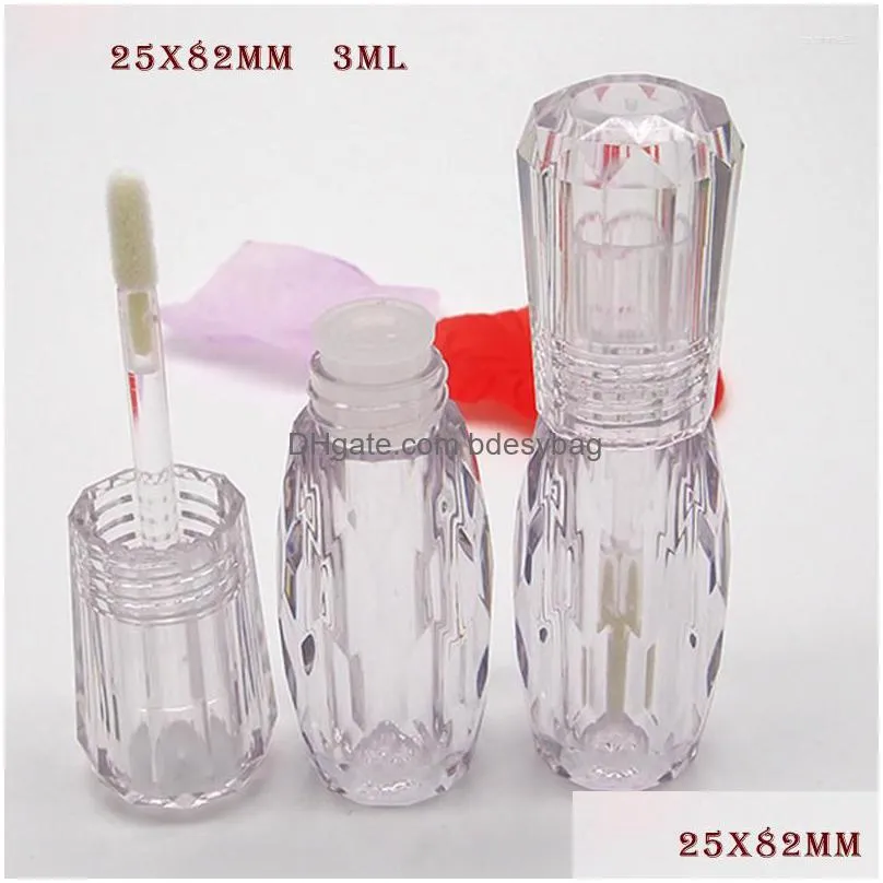 Storage Bottles & Jars Storage Bottles 20Pcs/Lot L Clear Lop Gloss Tubes Empty Packaging Diy Diamond Lip Bottle Cosmetic Lipgloss Cont Dhuwy