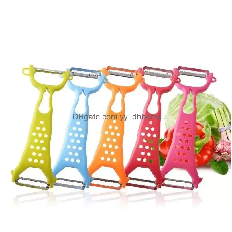 ups thickening double head paring knife plastic peeler household kitchen fruits potato multi function grater wholesale