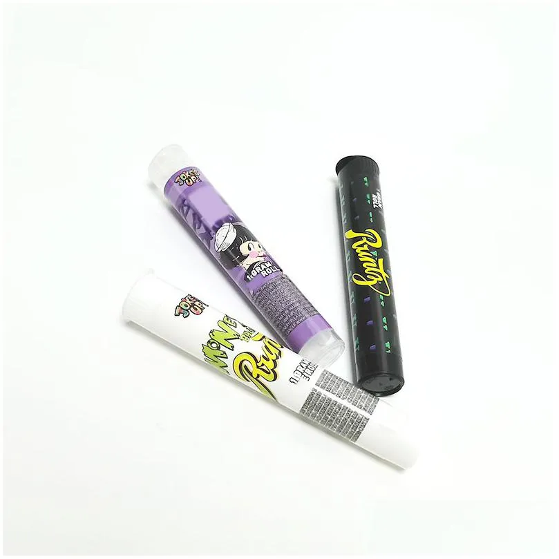 wholesale jokes up runtz preroll tubes mini bottle  top cr doob pre roll packaging tube with stickers