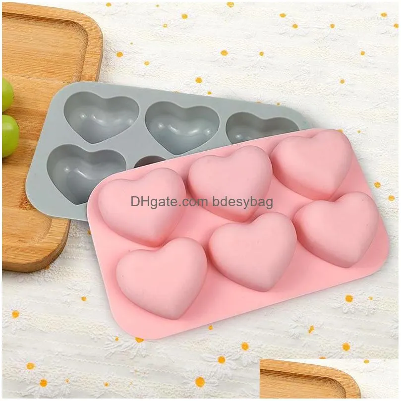 Craft Tools Craft Tools 6 Cavities Valentine Heart Sile Soap Mold Diy Love Making Chocolate Baking Candle Gifts Supplies Home Drop Del Dhlpi