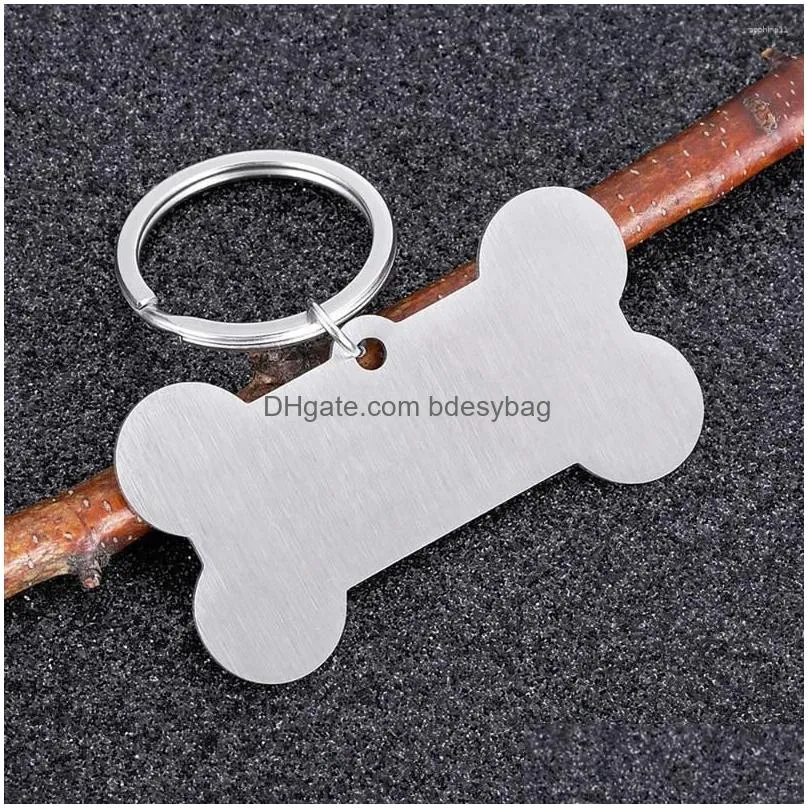 Dog Tag,Id Card Dog Tag 10Pcs Pet Id Tags Bone Shape Name Plate Customized Address Dogs With Owner Phone Number Pets Supplies Wholesal Dh8Ip