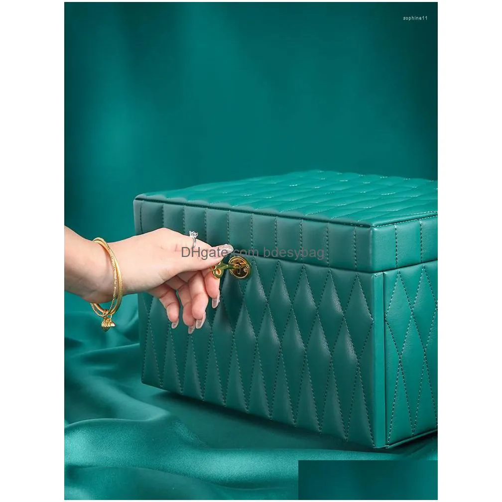 Party Favor Party Favor High-End Entry Lux Exquisite Large Capacity Fine Jewelry Storage Box Drop Delivery Home Garden Festive Party S Dhw5H