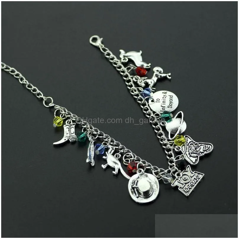 Charm Bracelets Westworld Logo Crystal Beads To Infinity Boyond Alloy Pendent Charm Bracelets Hbo Tv Series Gift For Woman F Dhgarden Dhyei