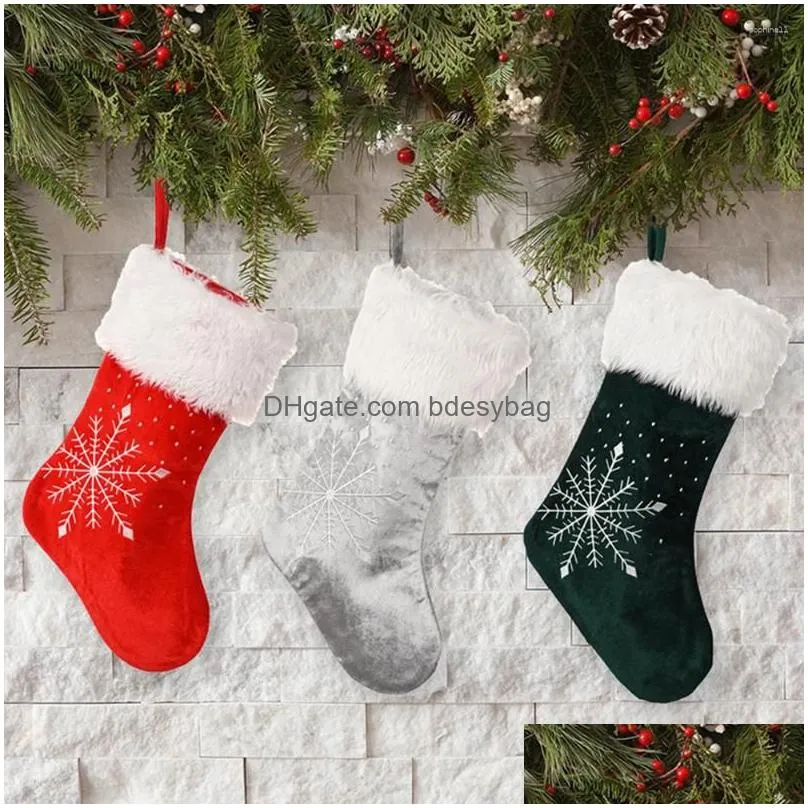 Christmas Decorations Christmas Decorations Stocking Decor Hanging Belongs To Household Products Good Material Easy Care And Use Drop Dh3Ld