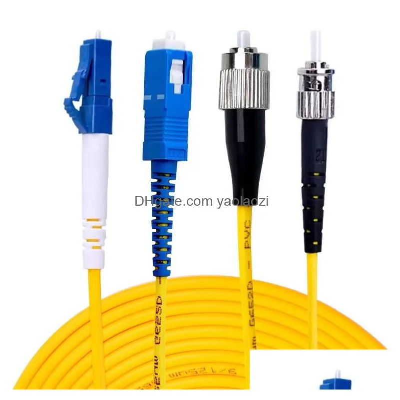 fc/upc-fc/upc-sm 2mm fiber optic jumper cable 3.28ft-98.42ft single mode extension cord computer cables connectors 1-30 meters