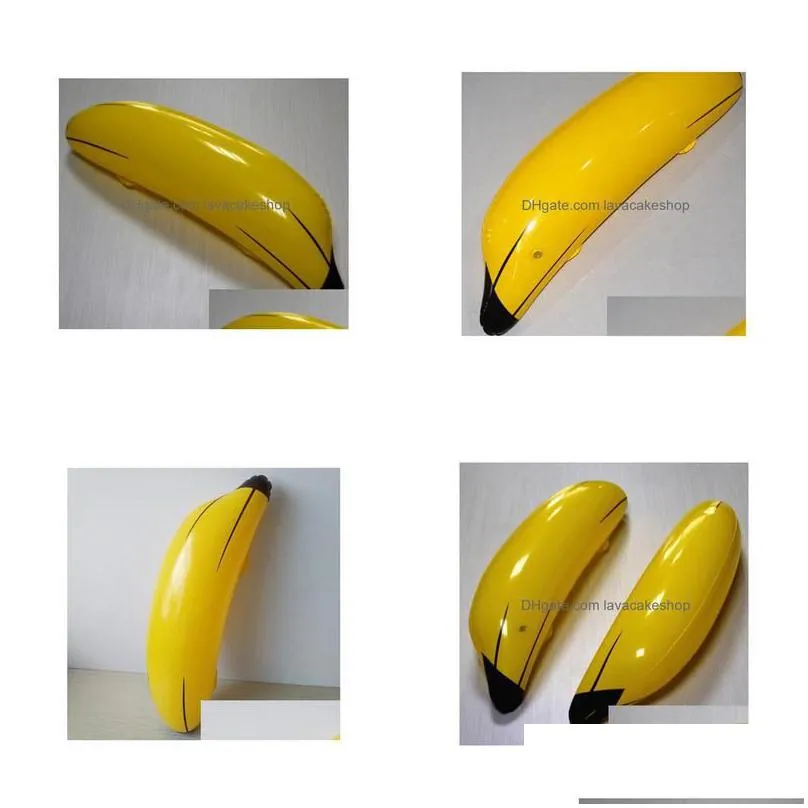 other home garden 100pcs creative inflatable big banana 68cm blow up pool water toy kids children fruit toys party decoration drop