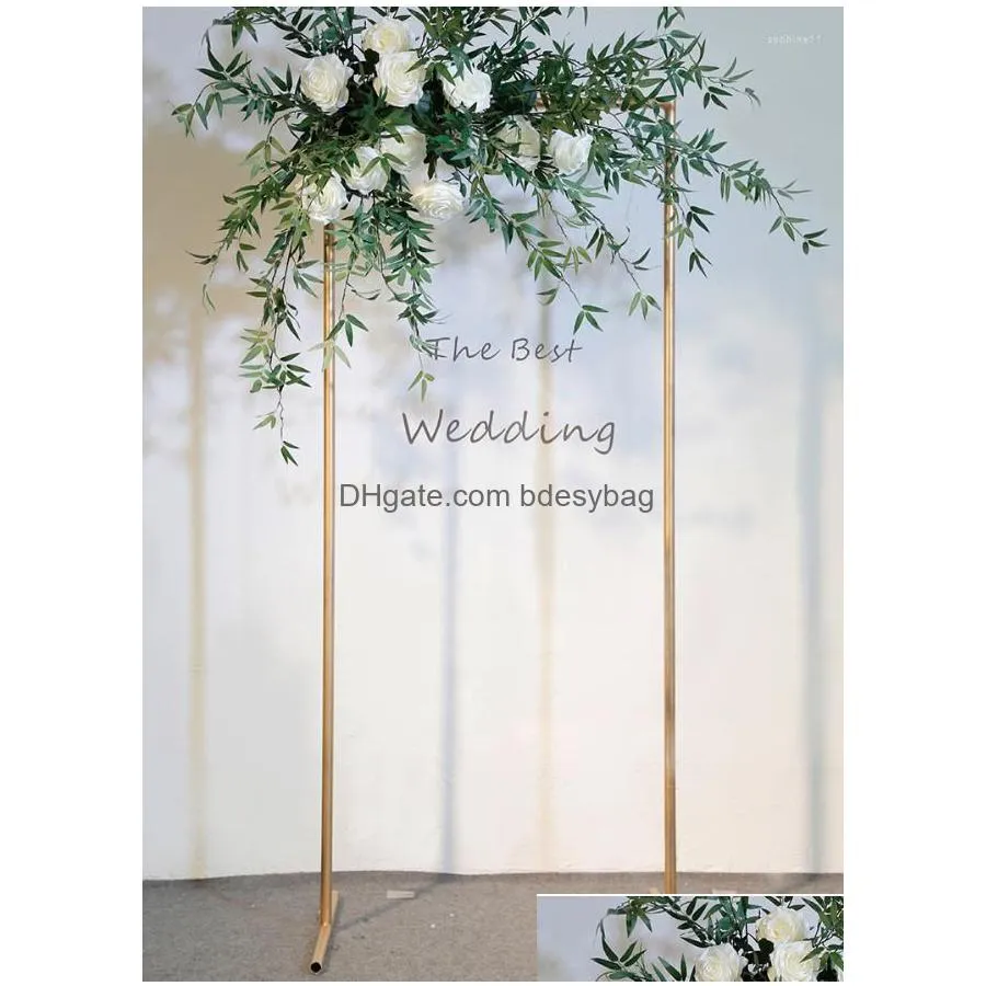 Party Decoration Party Decoration Nordic Iron Arch Flower Sash Props Rack Shelf With Paper Fold Plinths Cylinder For Wedding Birthday Dhrkz