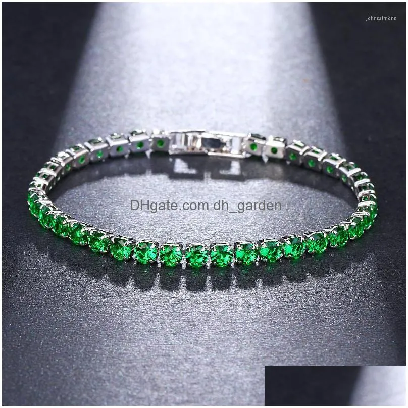 Bangle Bangle Honghong High-End Bright Stars A Variety Of Colors Zircon Bracelet Temperament Personalized Wedding Party Gift Dhgarden Dhz9O