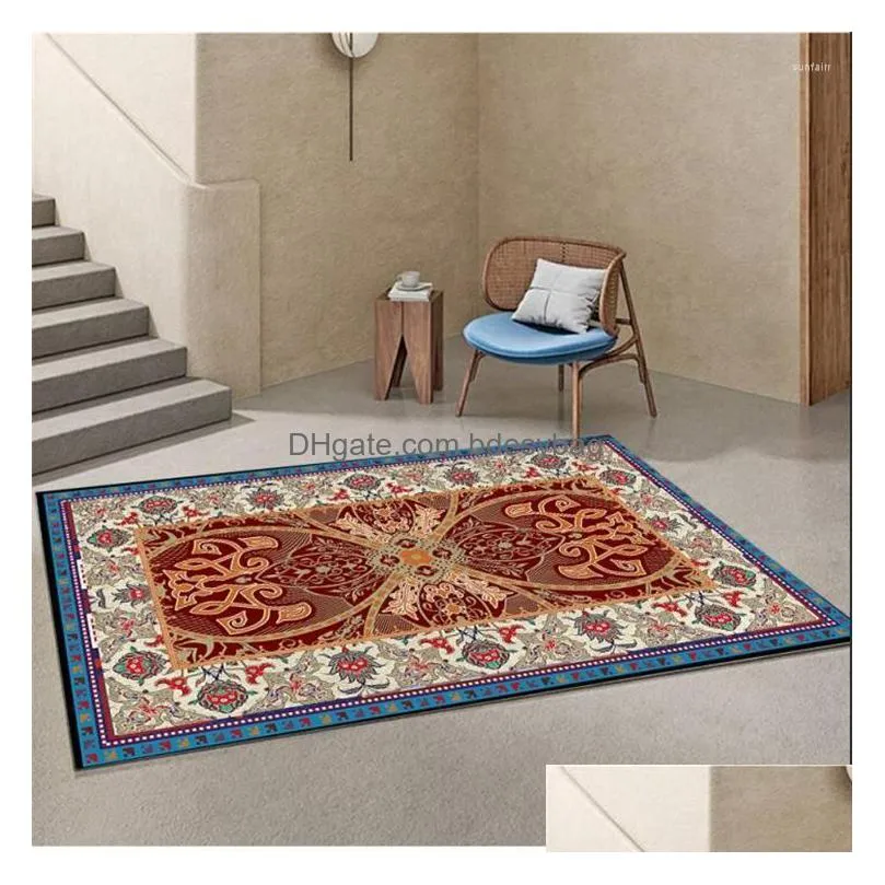 carpets europeanstyle  living room carpet bohemian el lounge rug bedroom bedside nonslip rugs entry door mat customization