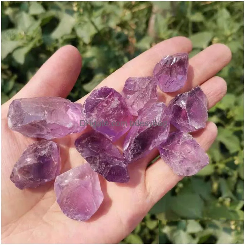 decorative objects figurines 100500g natural amethyst stones rough mineral crystal specimendecorative decorativedecorative