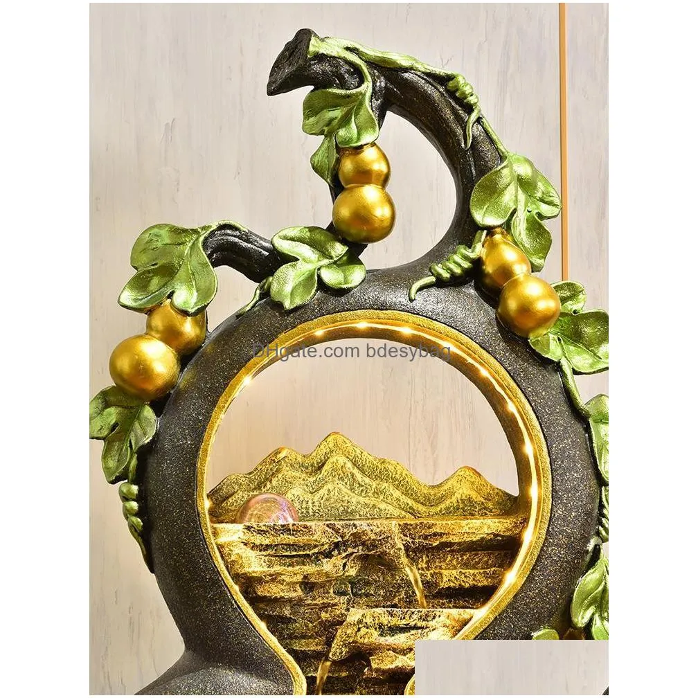 garden decorations gourd circulating water large creative decoration living room porch courtyard fengshui wheel landscapegarden