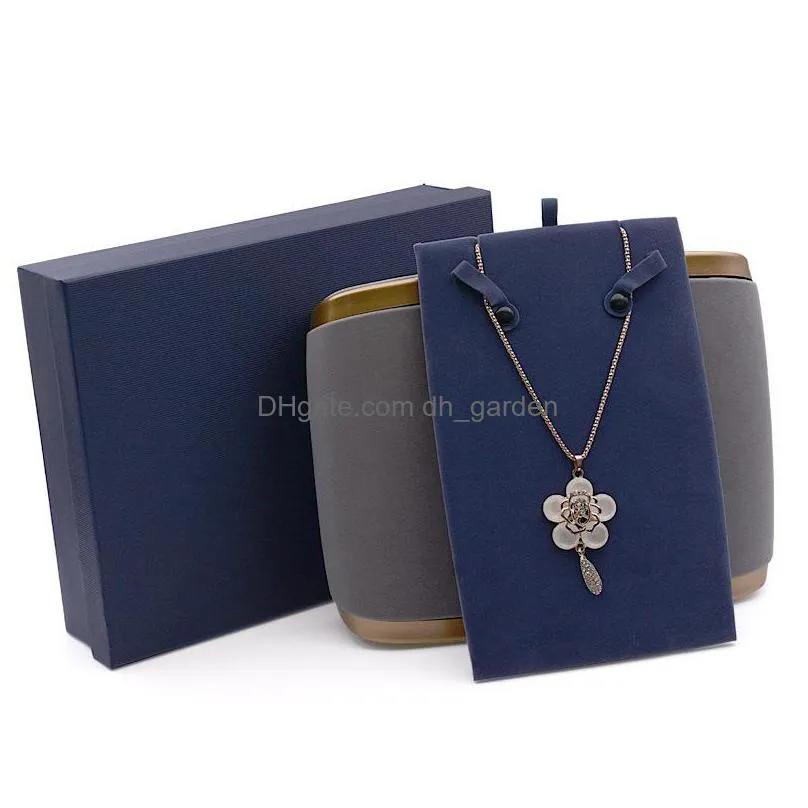 gray gold storage set ring necklace bracelet pendant wedding jewelry packaging display gift velvet box 1pcs