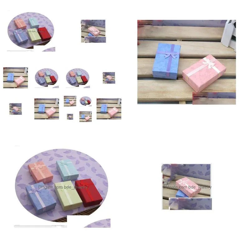 fashion display packaging gift boxes jewellery box pendant box earrings box 5x8x2.5cm random color 24pcs/lot