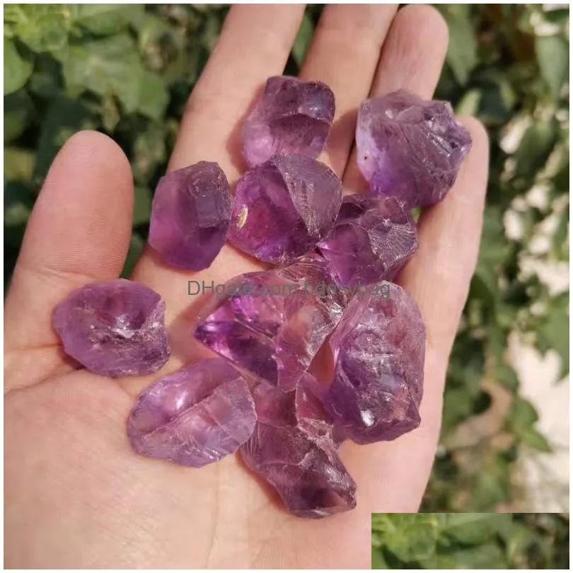 decorative objects figurines 100500g natural amethyst stones rough mineral crystal specimendecorative decorativedecorative