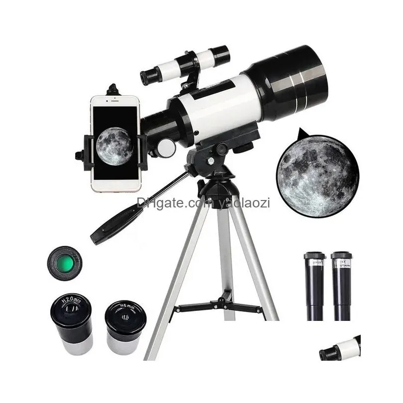 Telescopes Telescope Binocars Visionking Refraction Astronomical With Portable Tripod Sky Monocar Telescopio Space Observation Scope Dhhwc