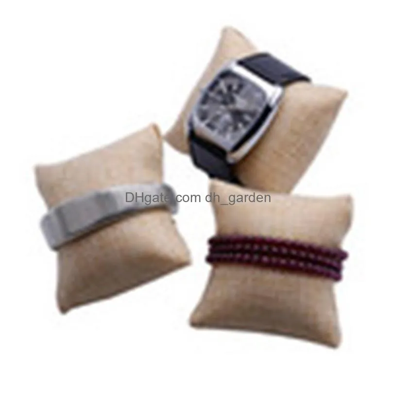 12pcs small linen bracelet watch pillow jewelry displays 8cmx8cm