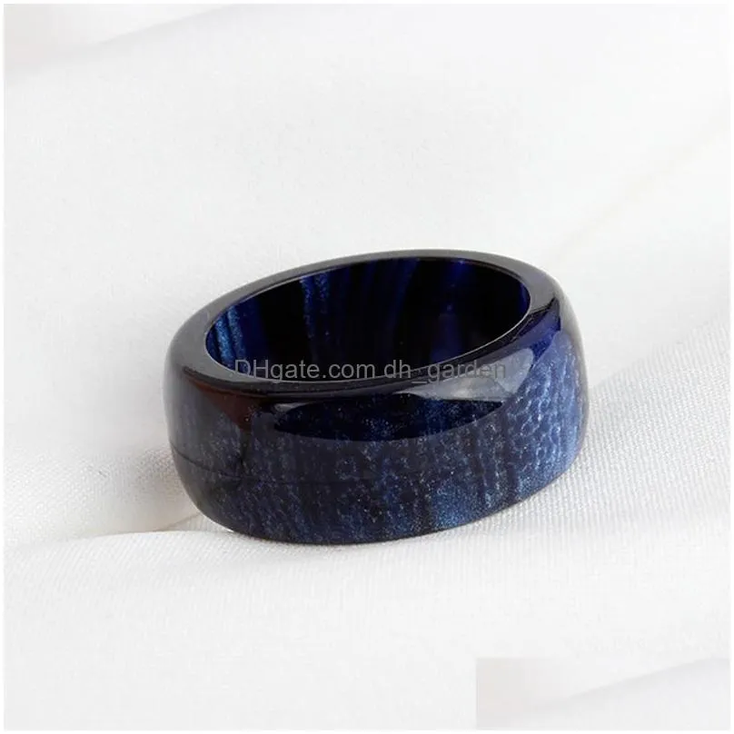 2021 acrylic resin personality simple colorful rainbow european american men and women ring retro gift