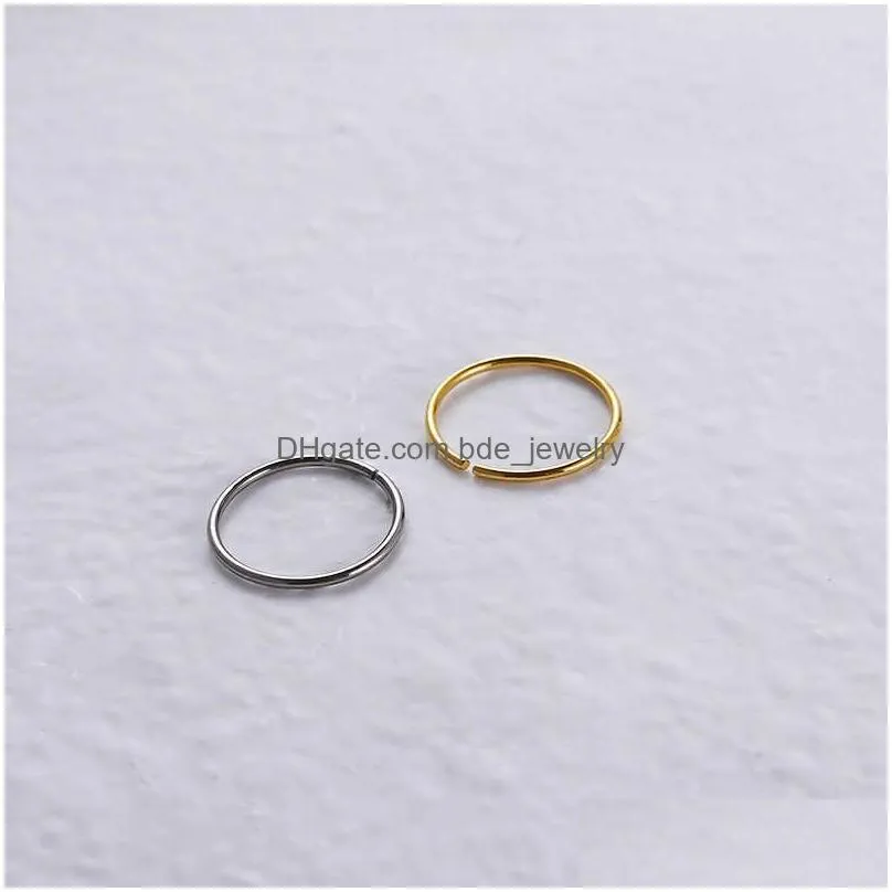 fashion g23/f136 titanium 20g circled lip ring nose ring cartilage loop hoop earrings fashion titanium puncture body jewelry wholesale