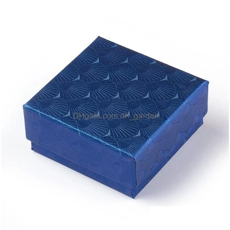 50pcs 7.5x7.5x3.5cm cardboard gifts present storage display boxes square for jewelry bracelets earrings necklace packing box