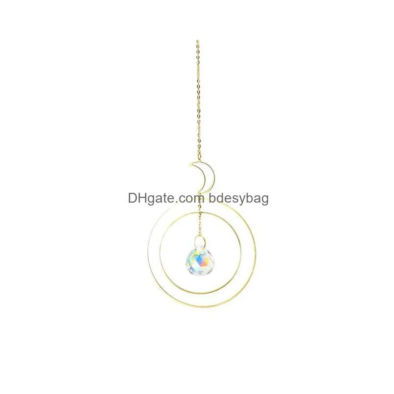 garden decorations crystal wind chimes suncatcher rainbow chaser prism maker hanging pendant window home boho room wall car decoration