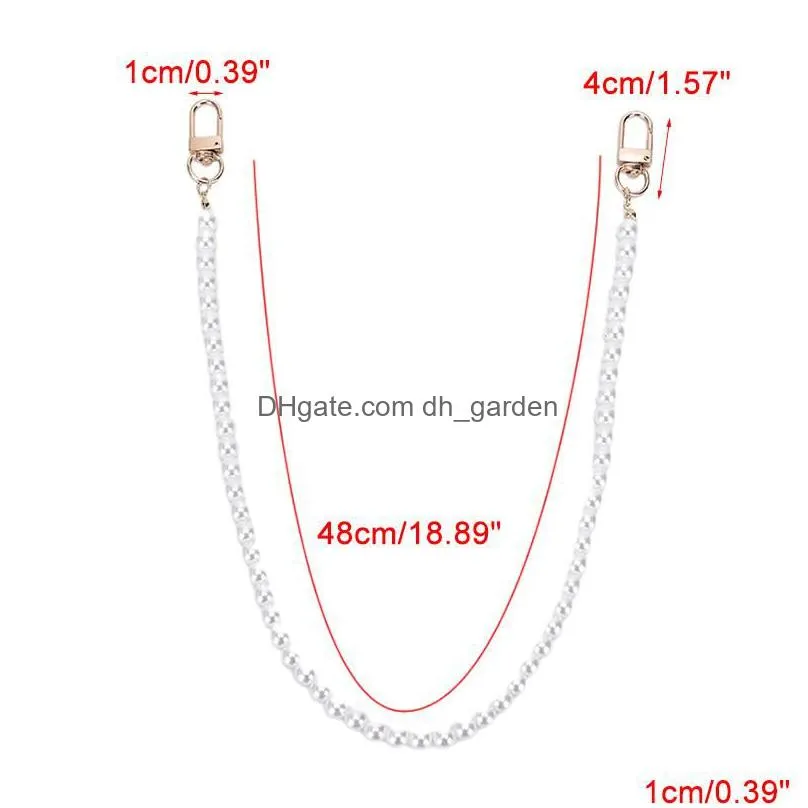 Other Fashion Accessories Belts Female Trendy Jewelry Jeans Pearl Chain For Pants Ring Clip Keyring Fashion Women Cute Pear Dhgarden Dh2Ns