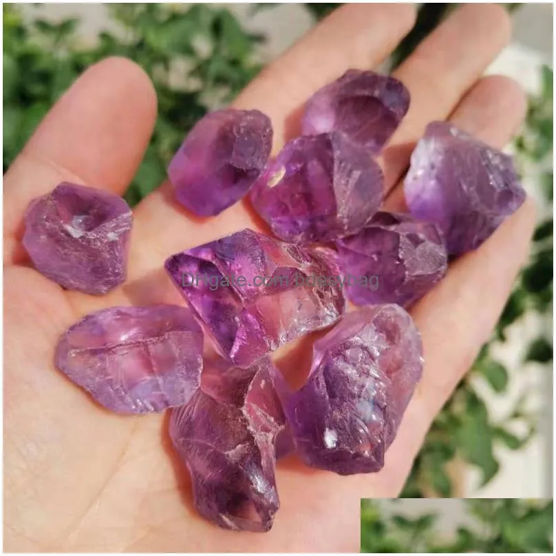 decorative objects figurines 100500g natural amethyst stones rough mineral crystal specimendecorative decorativedecorative