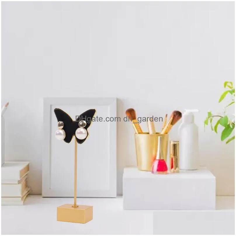 metal butterfly earrings stand holder shelf jewelry display rack earring bracket c7af