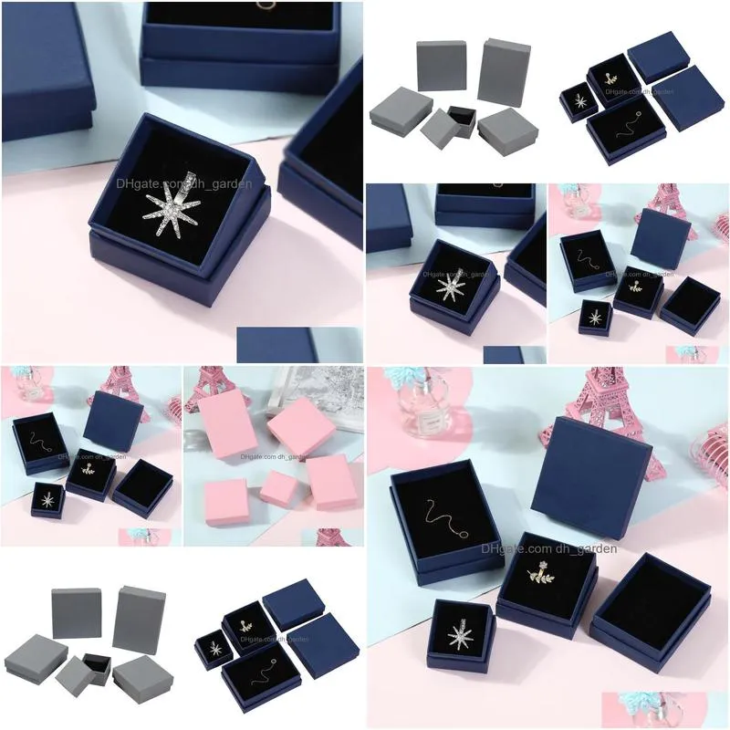 12pcs/lot high quality jewelry pure color craft paper for necklace bracelet earring ring brooch package display git box