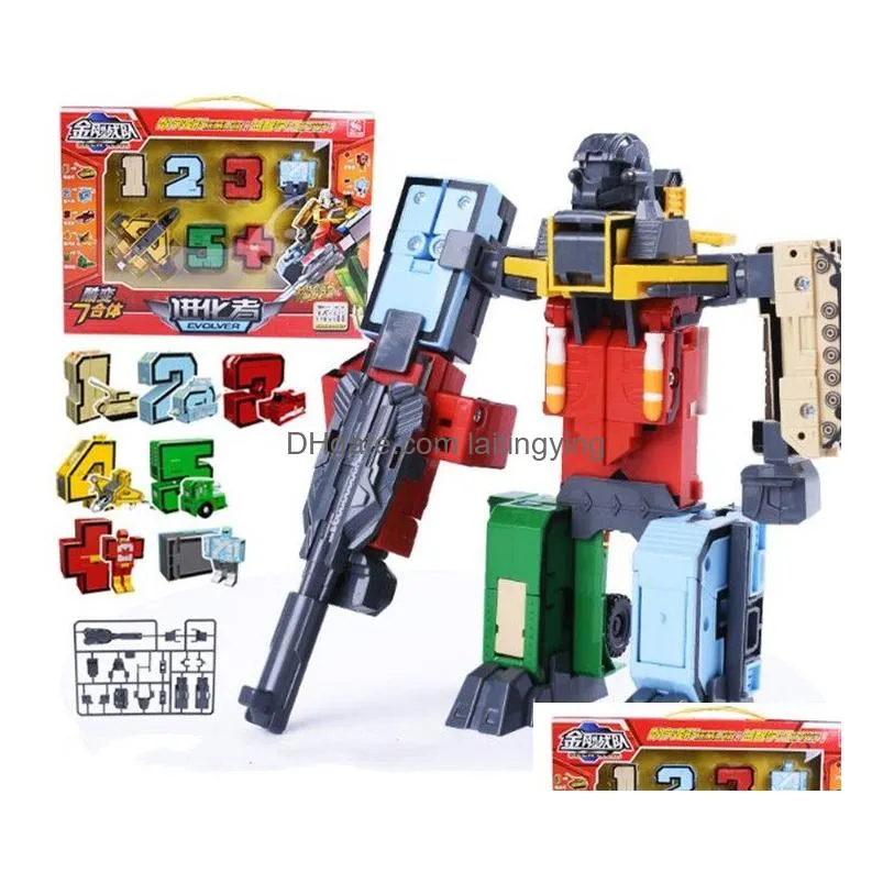 Model Building Kits Mini Build Block Transformer Toy Number Deformater Robot 71043 Cartoon Animal For Children Devastator Lepin Drop Dhooa