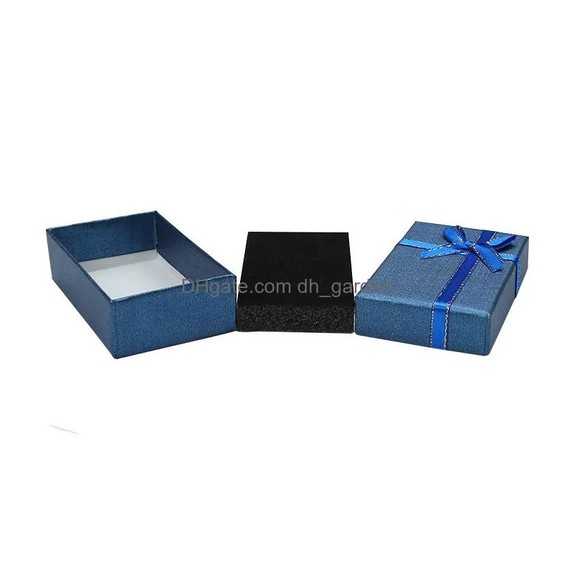 5x8 cm jewelry sets display multi colors necklace/earrings/ring paper packaging gift box for jewellery 24pcs/lot