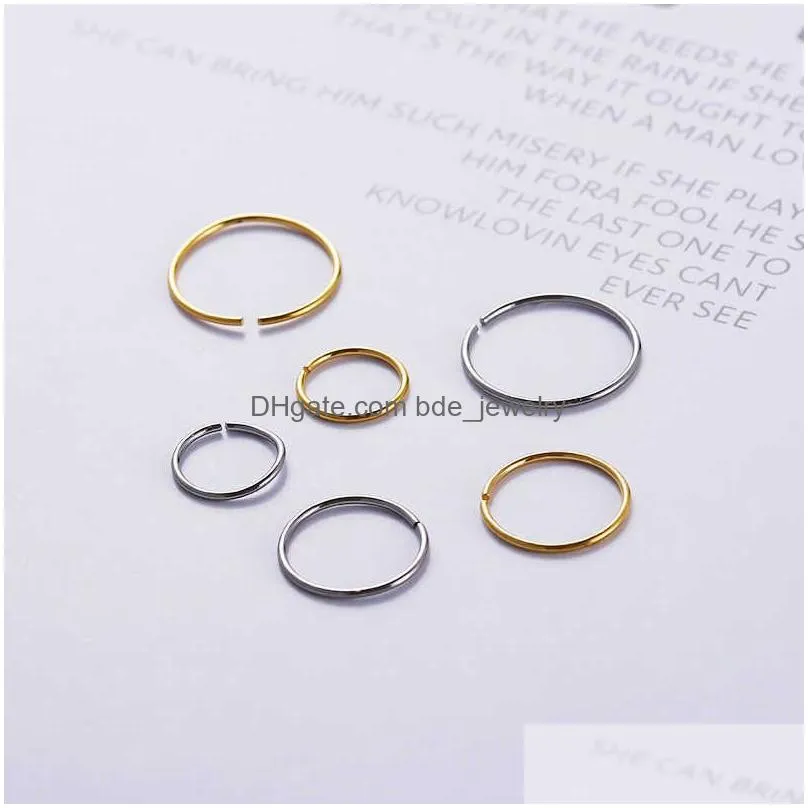 fashion g23/f136 titanium 20g circled lip ring nose ring cartilage loop hoop earrings fashion titanium puncture body jewelry wholesale